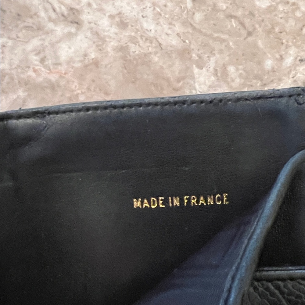 CHANEL Black Textured Leather Wallet GUC see all photos! - Picture 14 of 16